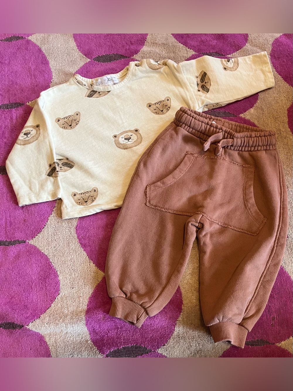 Zara Infant Animal Sweatpant Outfit